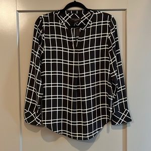 Black and white dress shirt